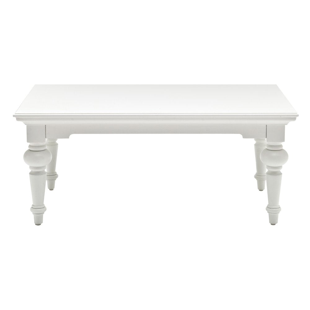 White Solid Wood Coffee Table - 47-inch