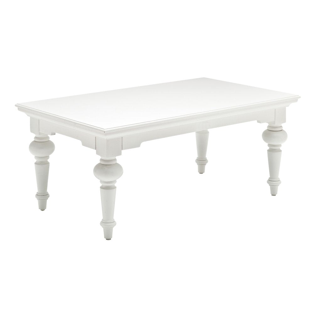 White Solid Wood Coffee Table - 47-inch