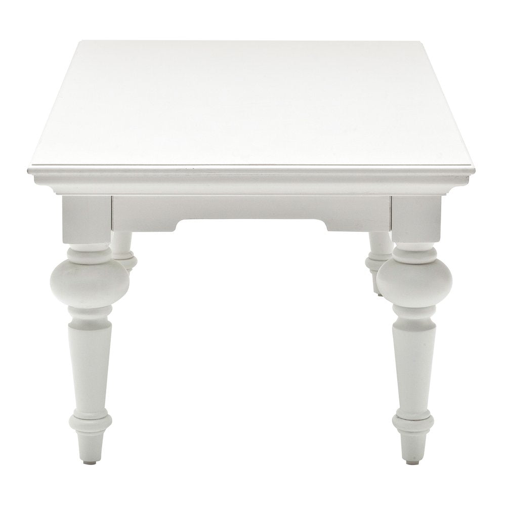 White Solid Wood Coffee Table - 47-inch