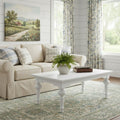 White Solid Wood Coffee Table - 47-inch