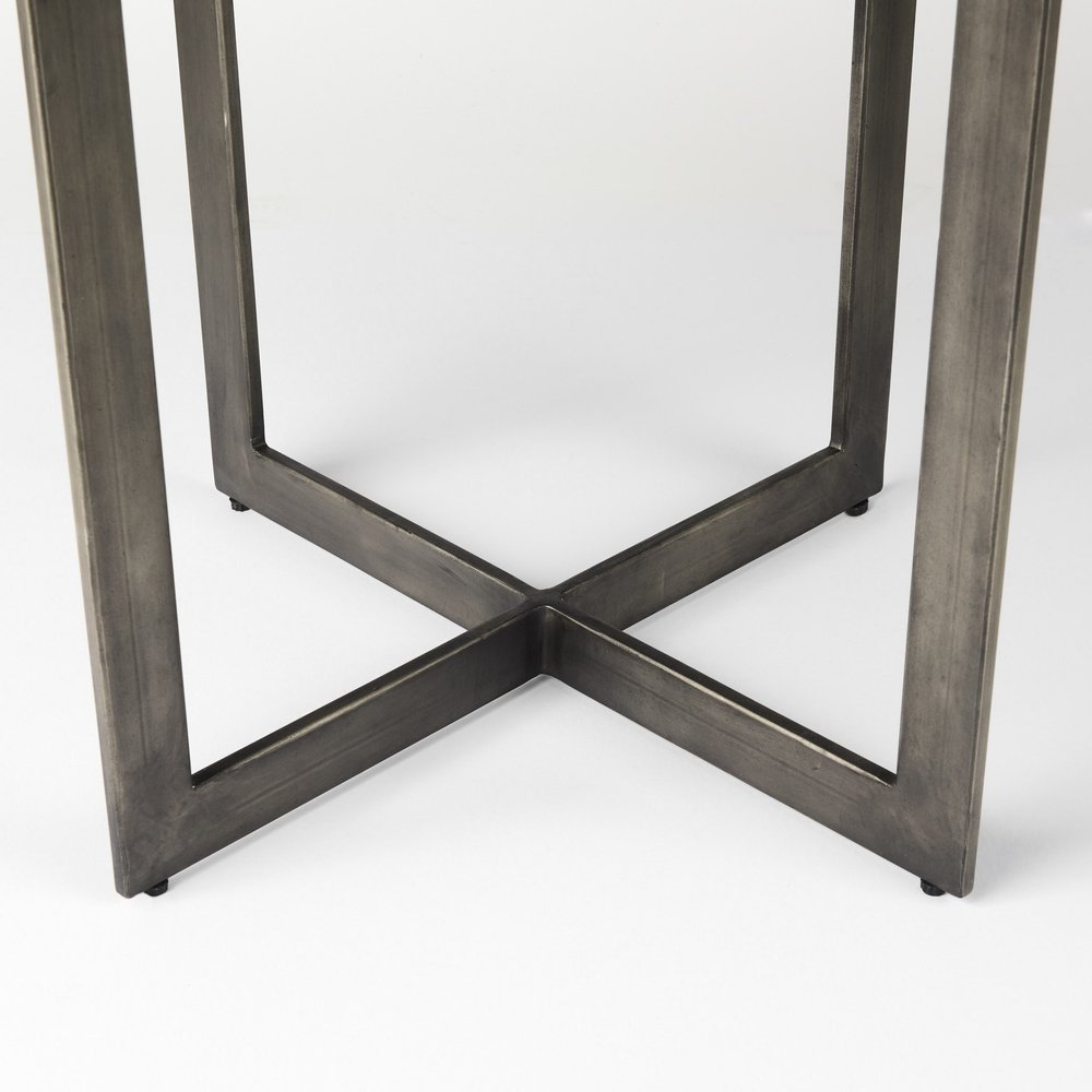 Brown and Gray Sled Base Dining Table - 48-inch