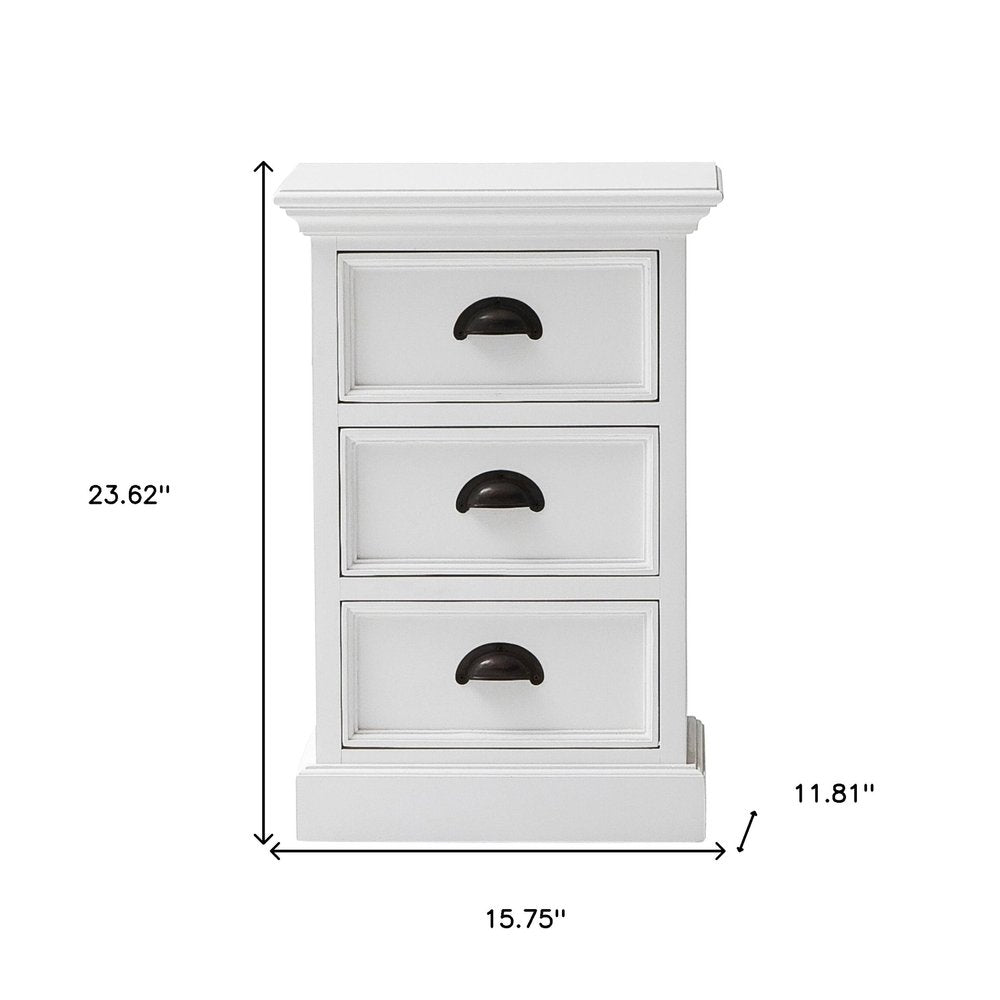 Solid Wood and Wood Nightstand - 24-inch