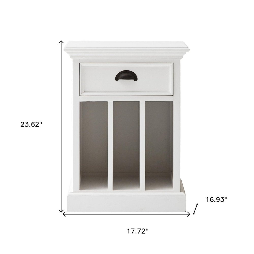 Solid Wood and Wood Nightstand - 24-inch