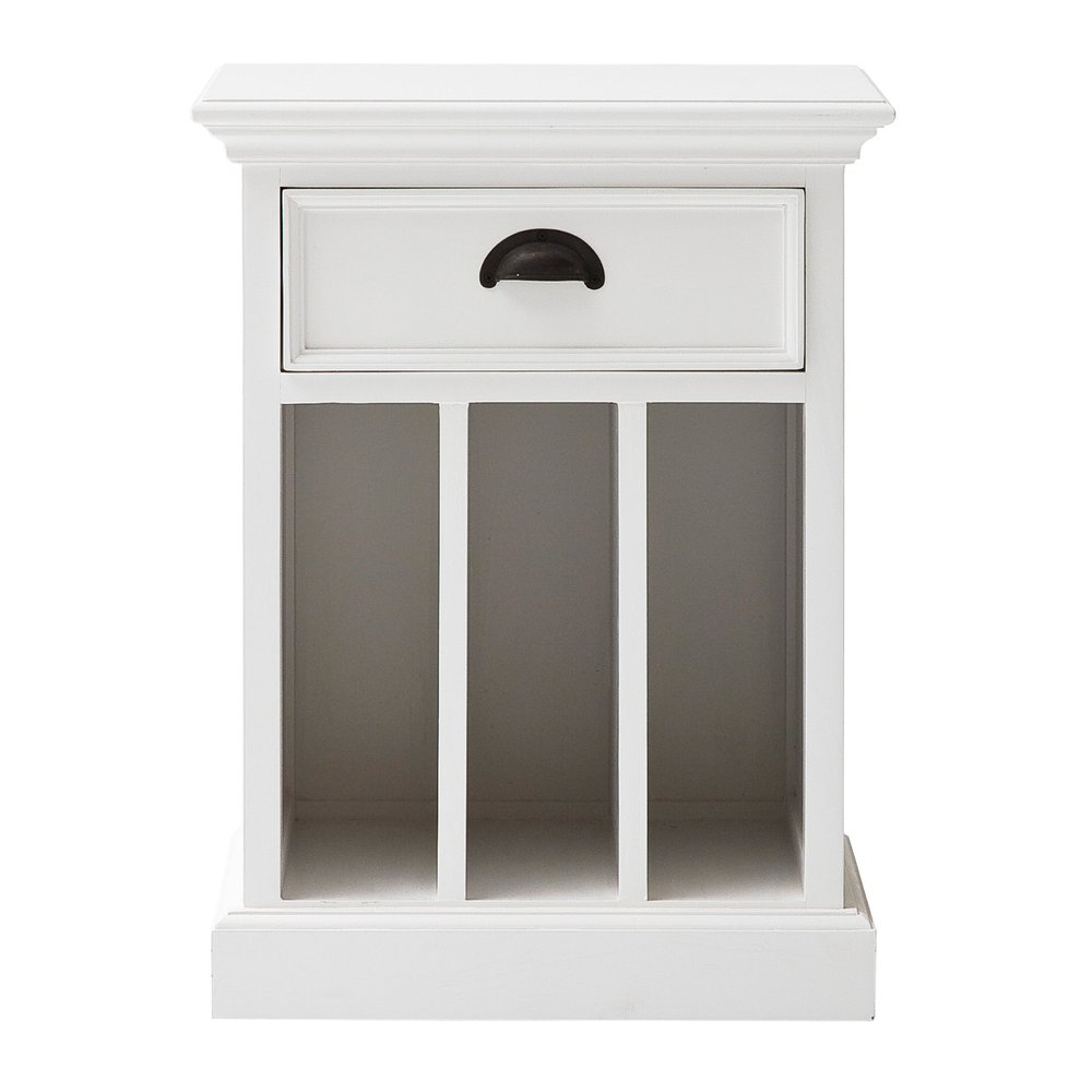 Solid Wood and Wood Nightstand - 24-inch
