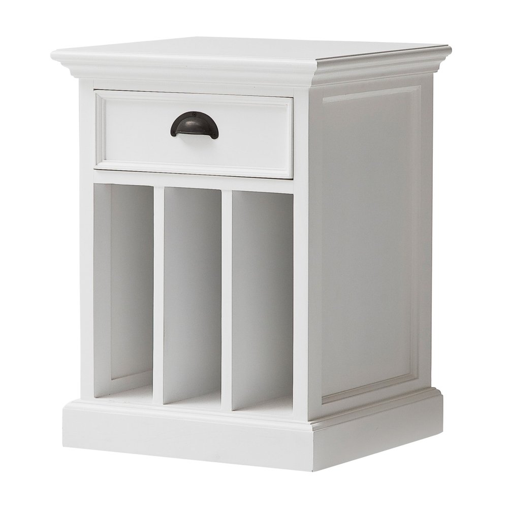 Solid Wood and Wood Nightstand - 24-inch