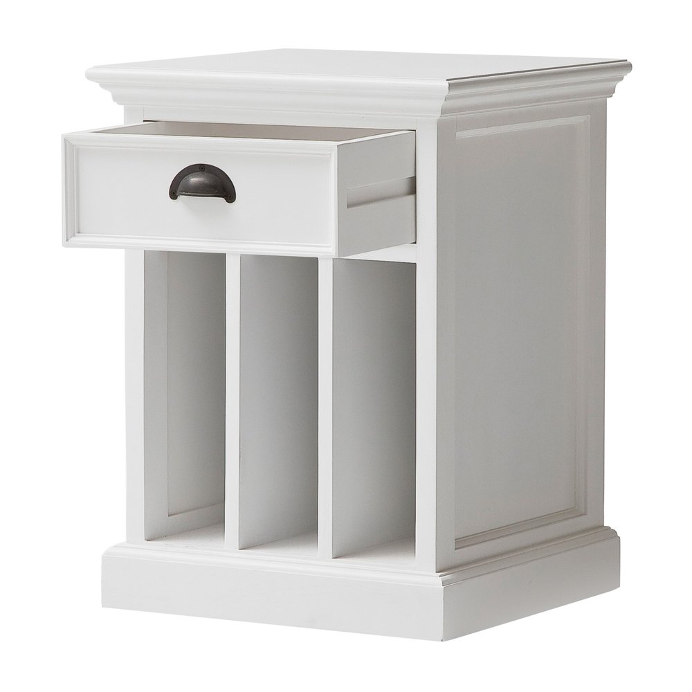 Solid Wood and Wood Nightstand - 24-inch