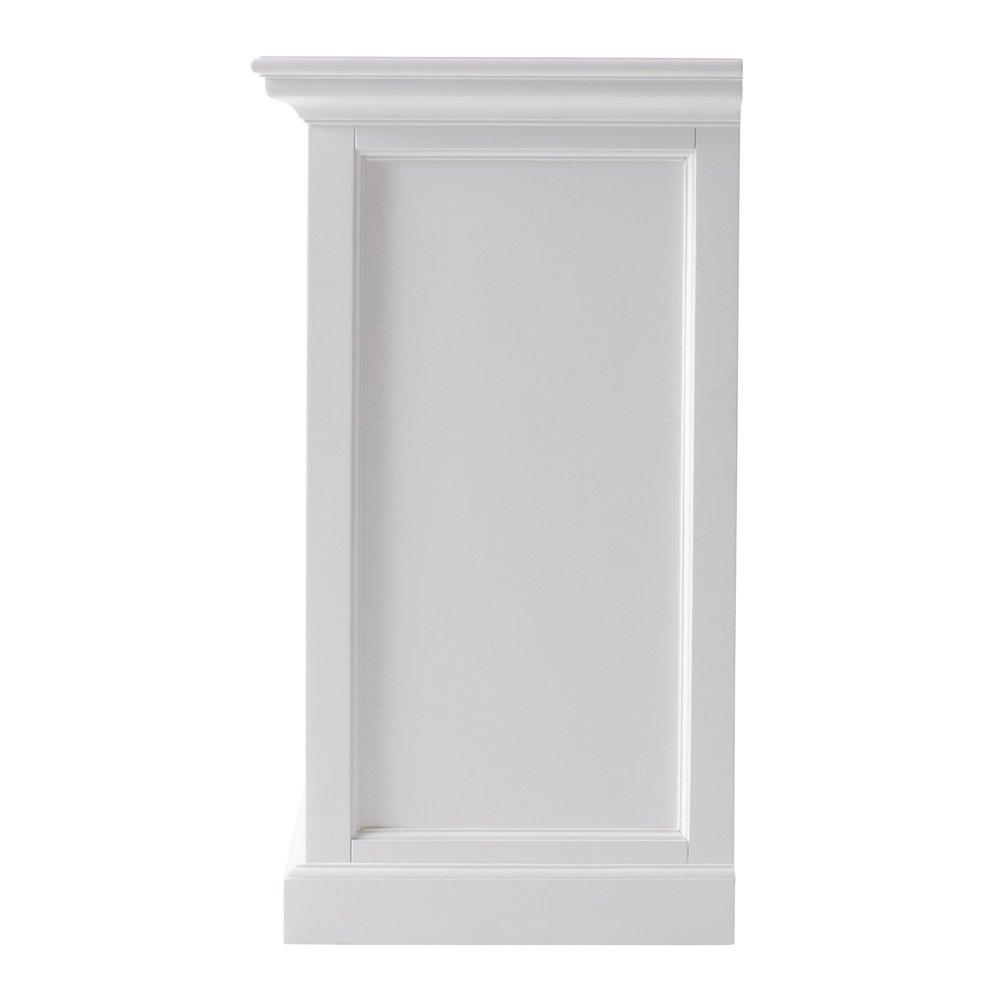 White Solid and Manufactured Wood Nightstand - 31-inch