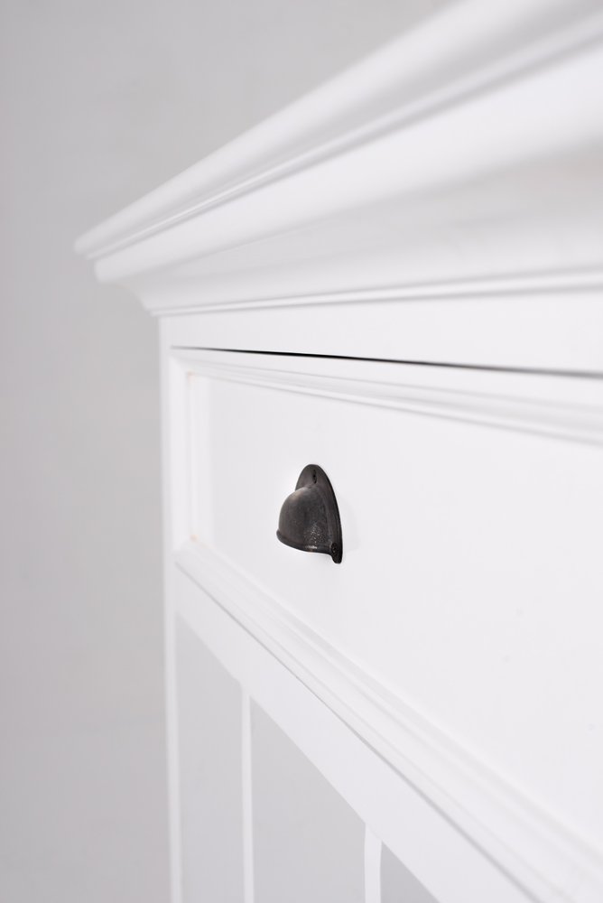 White Solid and Manufactured Wood Nightstand - 31-inch