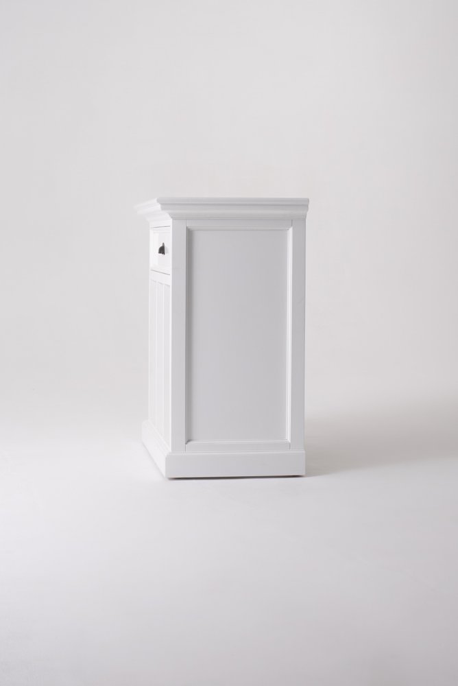 White Solid and Manufactured Wood Nightstand - 31-inch