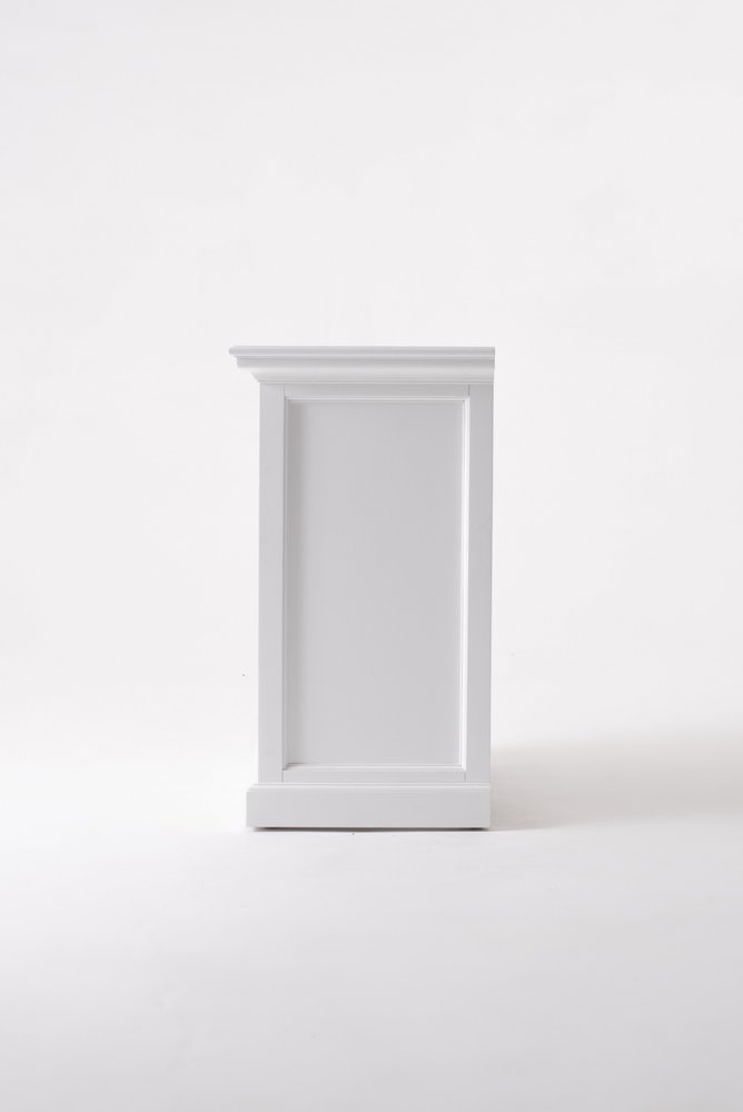 White Solid and Manufactured Wood Nightstand - 31-inch