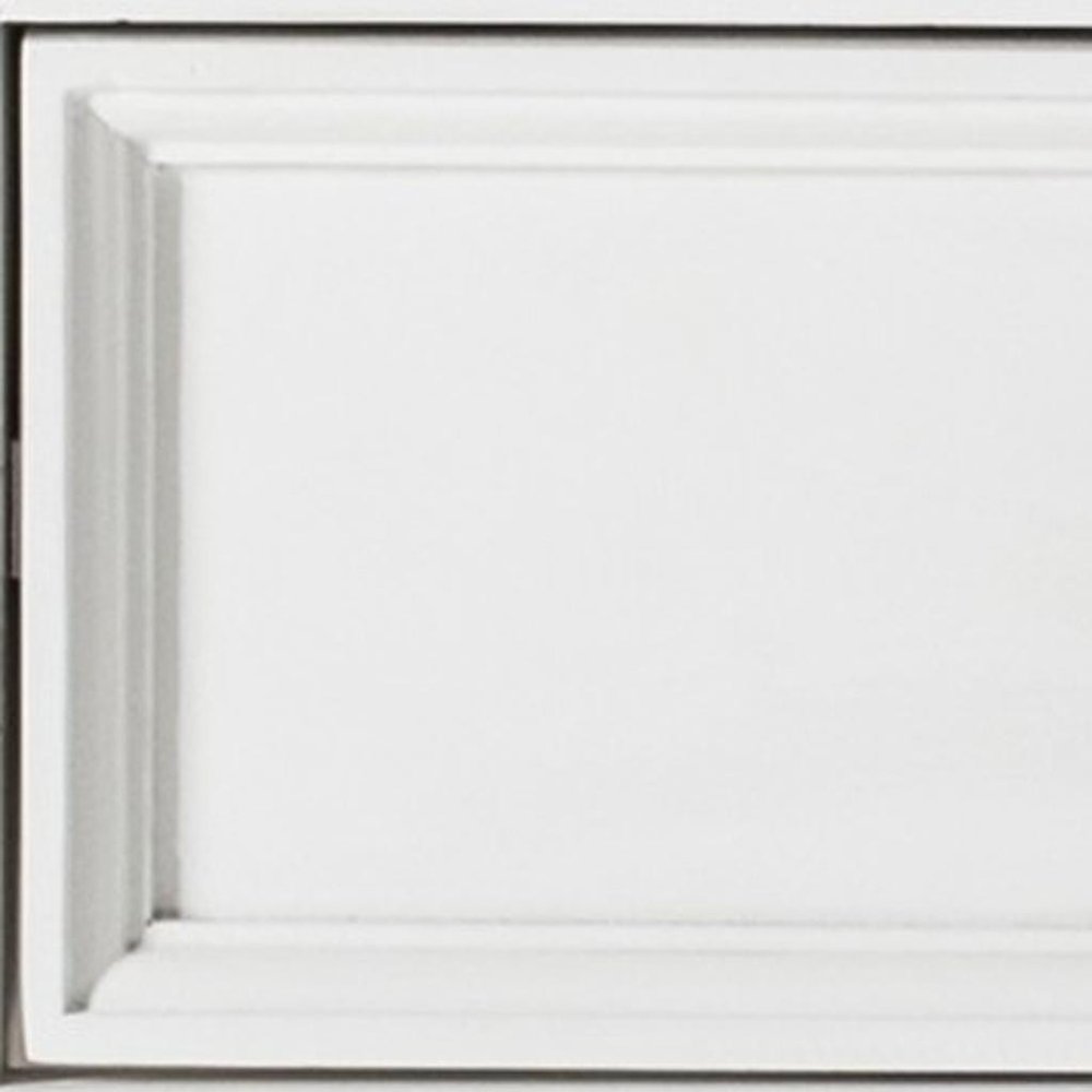 White Solid Wood Distressed One Drawer Nightstand - 24-inch