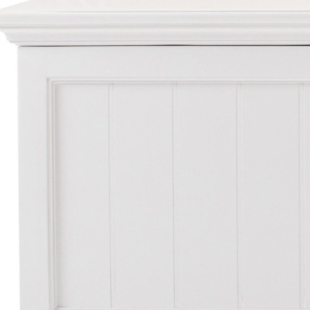 White Solid Wood Chest - 55-inch