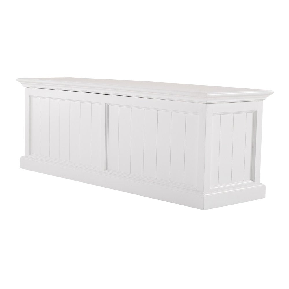 White Solid Wood Chest - 55-inch