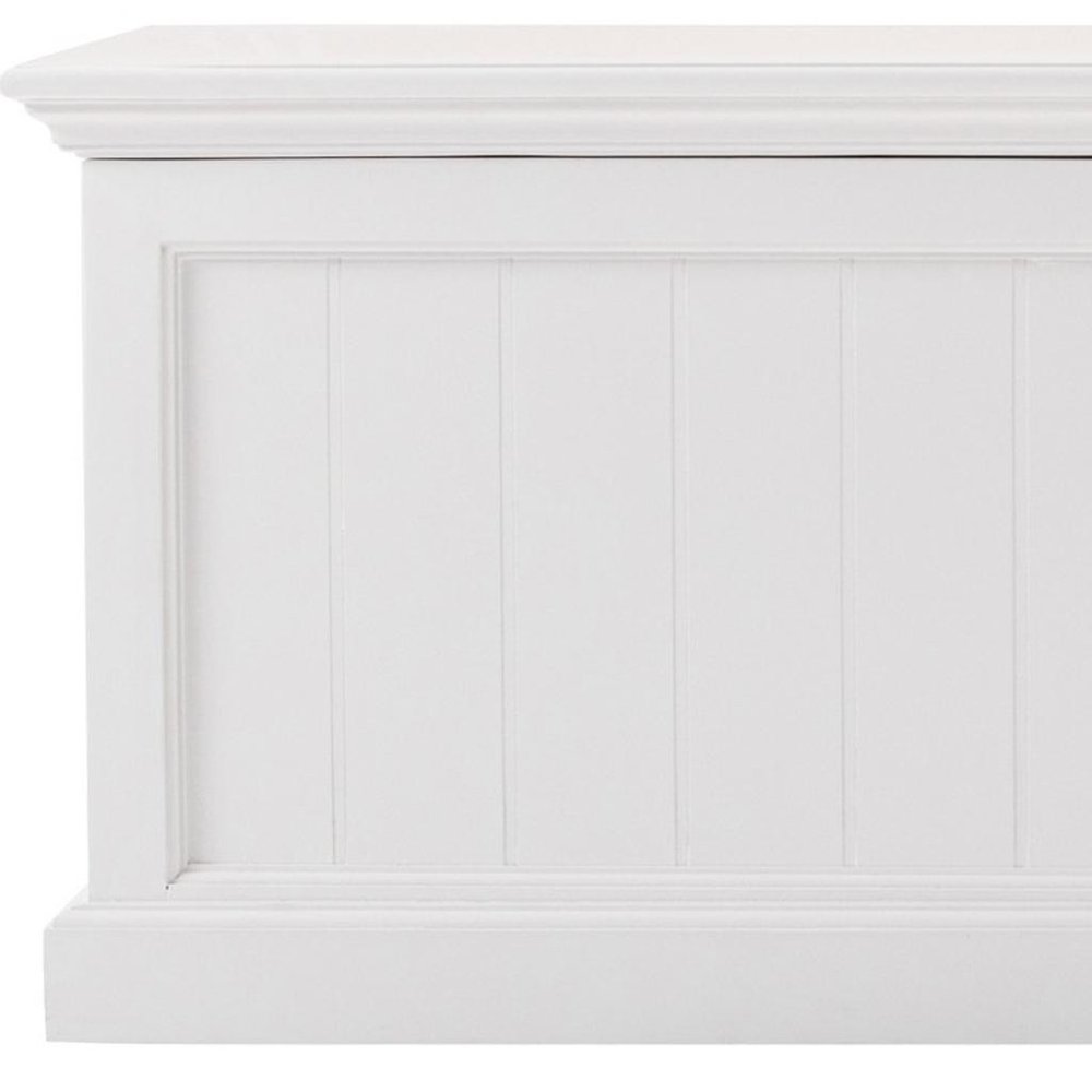 White Solid Wood Chest - 55-inch