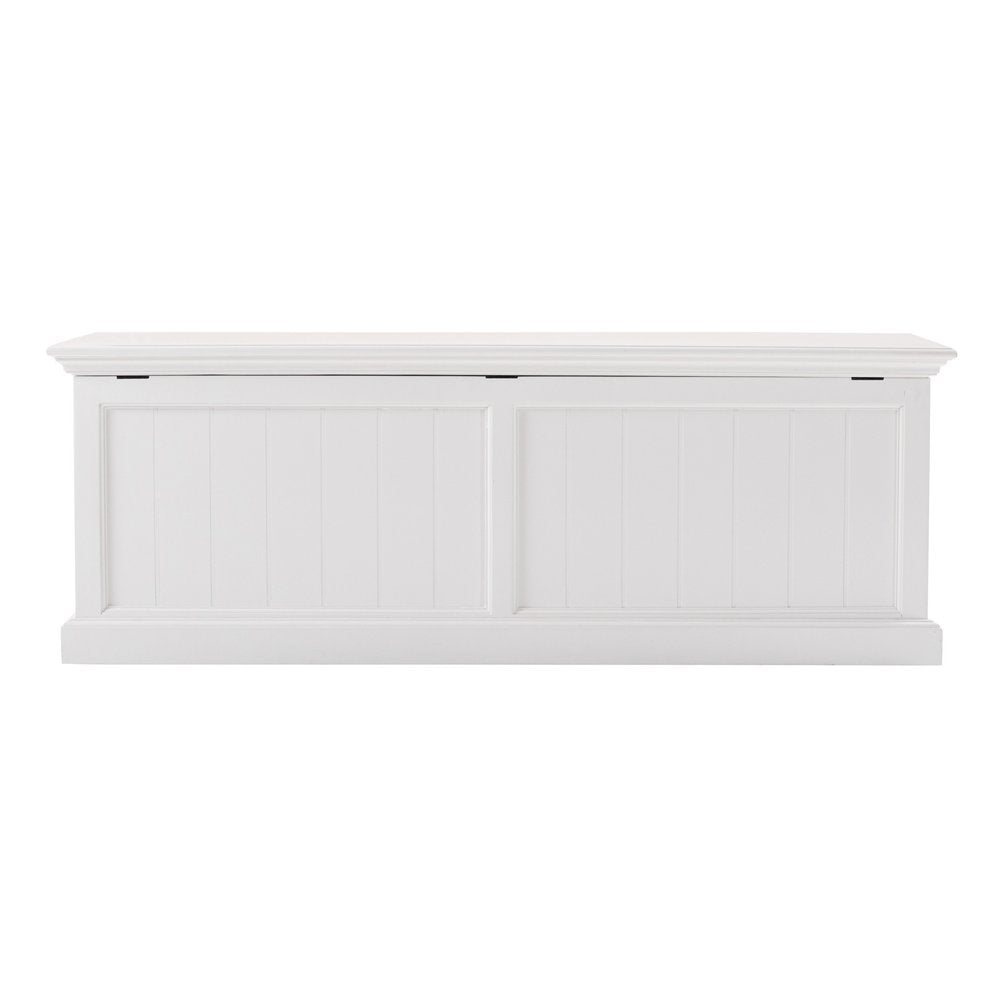 White Solid Wood Chest - 55-inch
