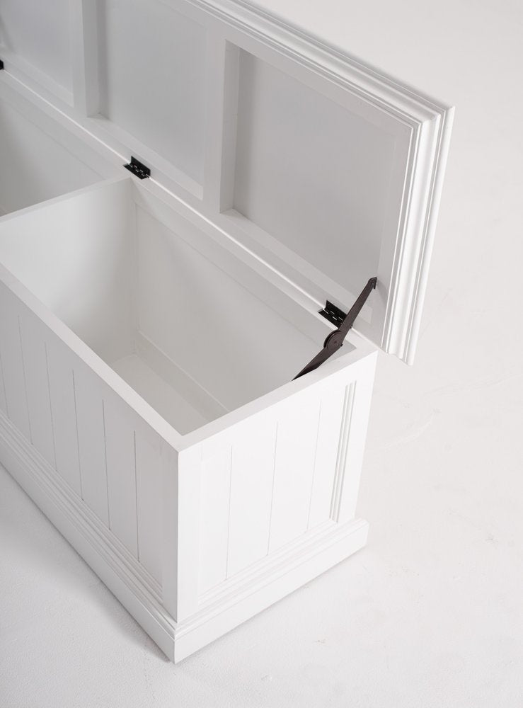 White Solid Wood Chest - 55-inch