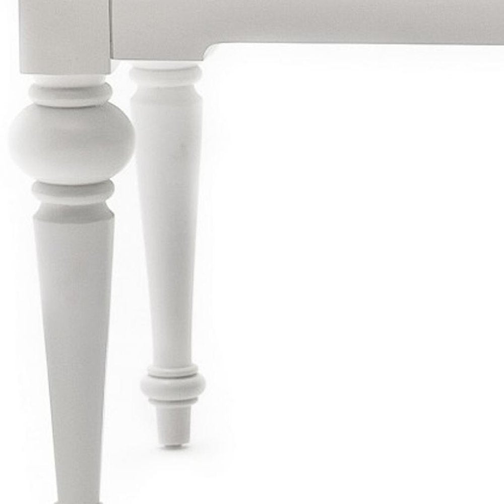 White Solid Wood Dining Table - 94-inch
