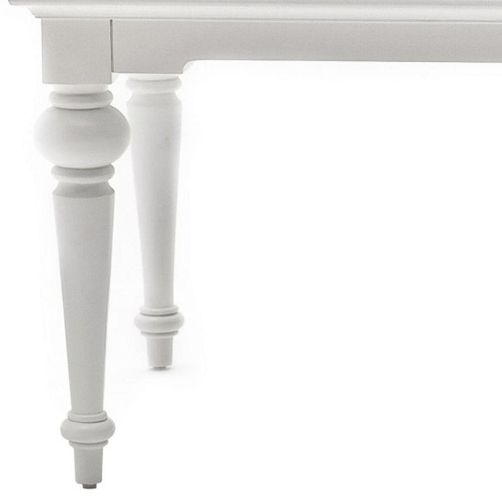 White Solid Wood Dining Table - 94-inch