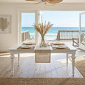 White Solid Wood Dining Table - 94-inch