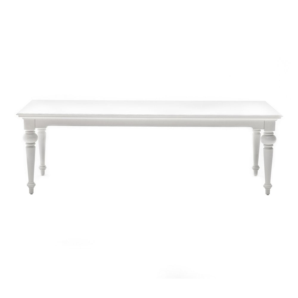 White Solid Wood Dining Table - 94-inch