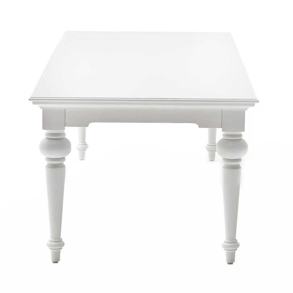 White Solid Wood Dining Table - 94-inch