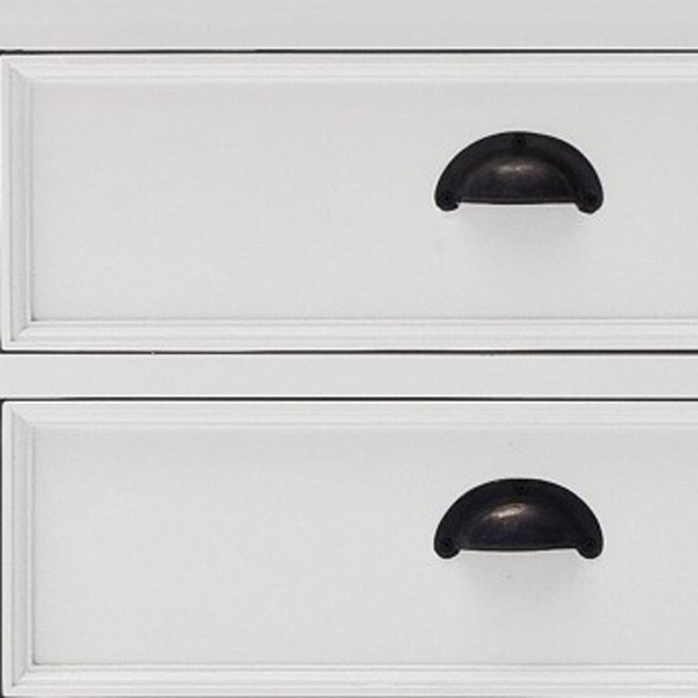Classic White Entertainment Unit with Two Drawers - 71-inch