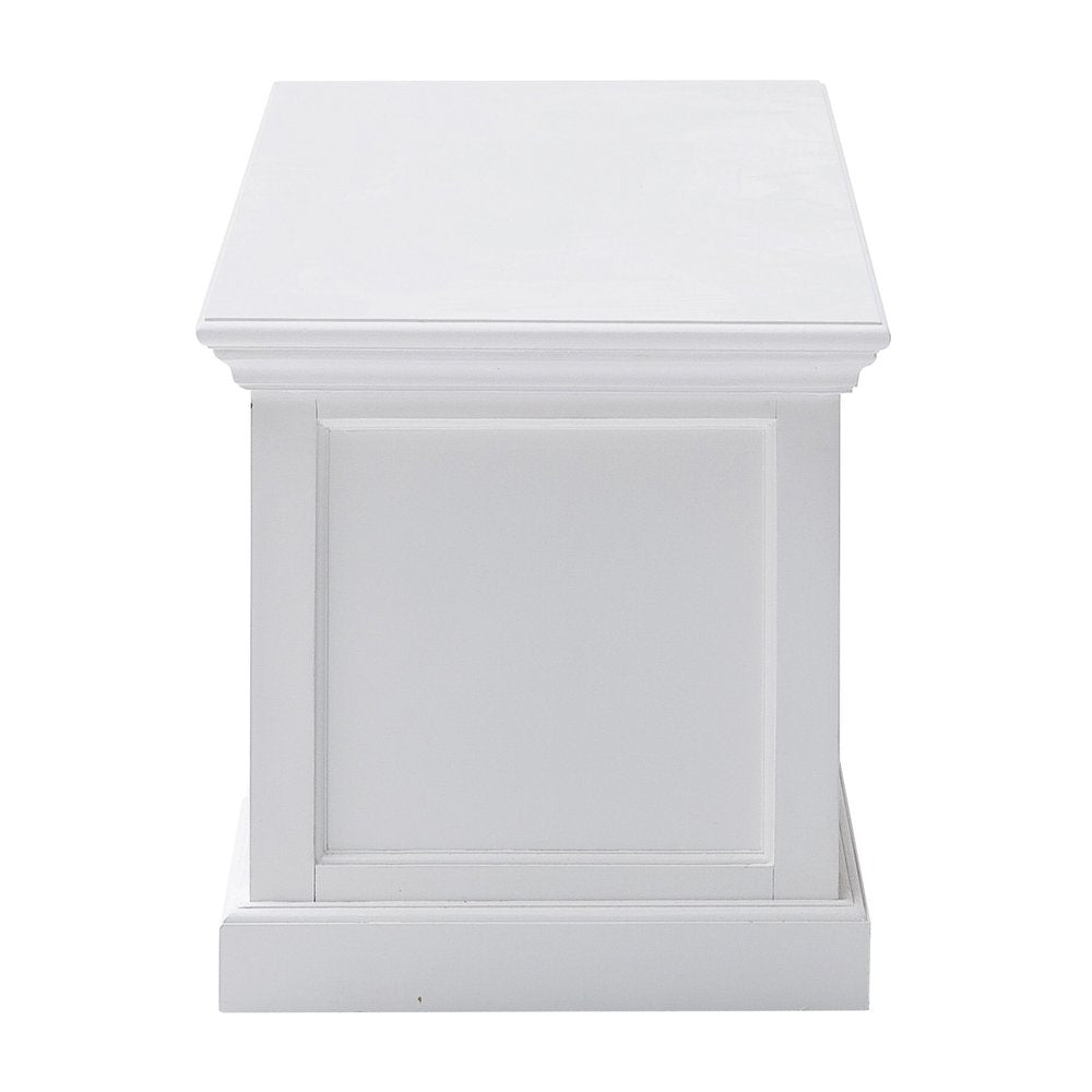 Classic White Entertainment Unit with Two Drawers - 71-inch
