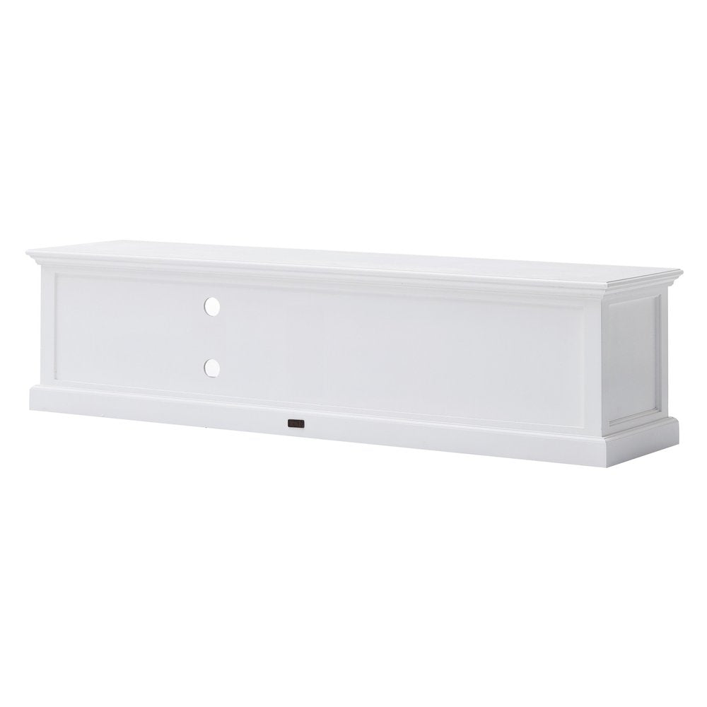 Classic White Entertainment Unit with Two Drawers - 71-inch