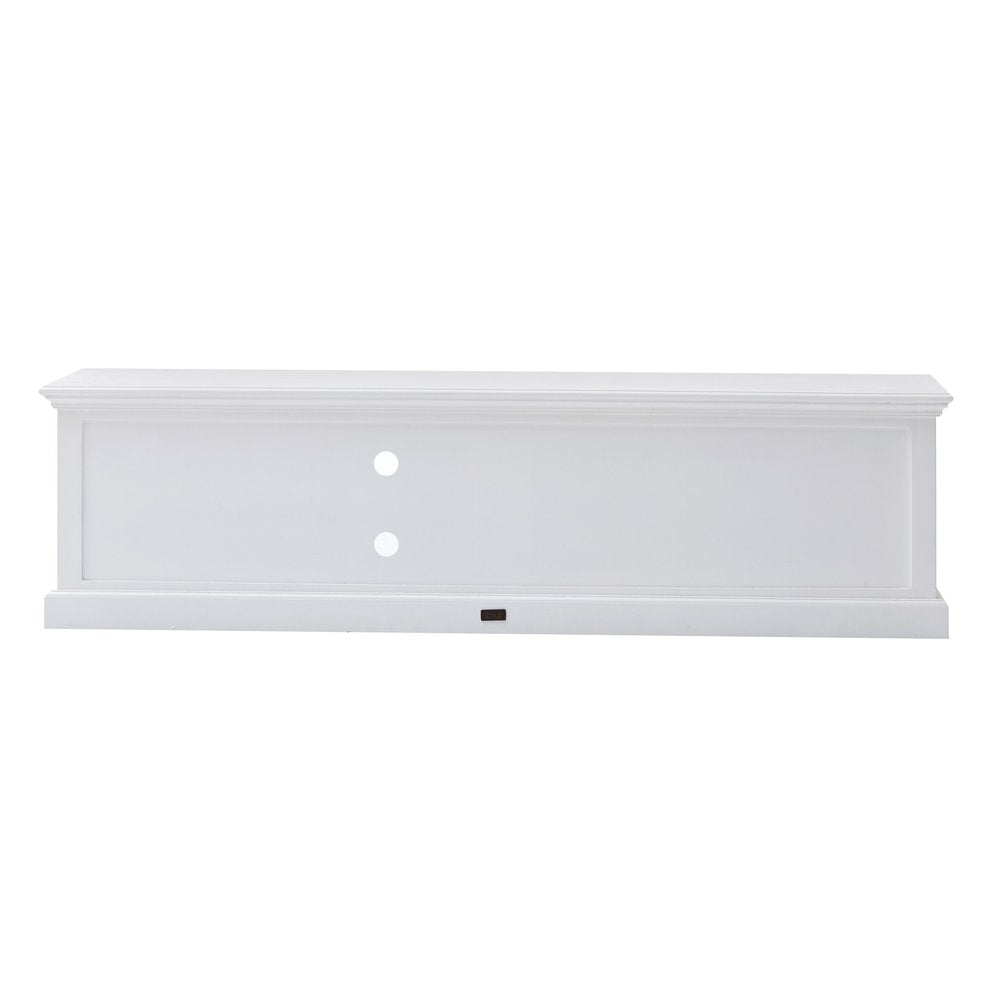 Classic White Entertainment Unit with Two Drawers - 71-inch