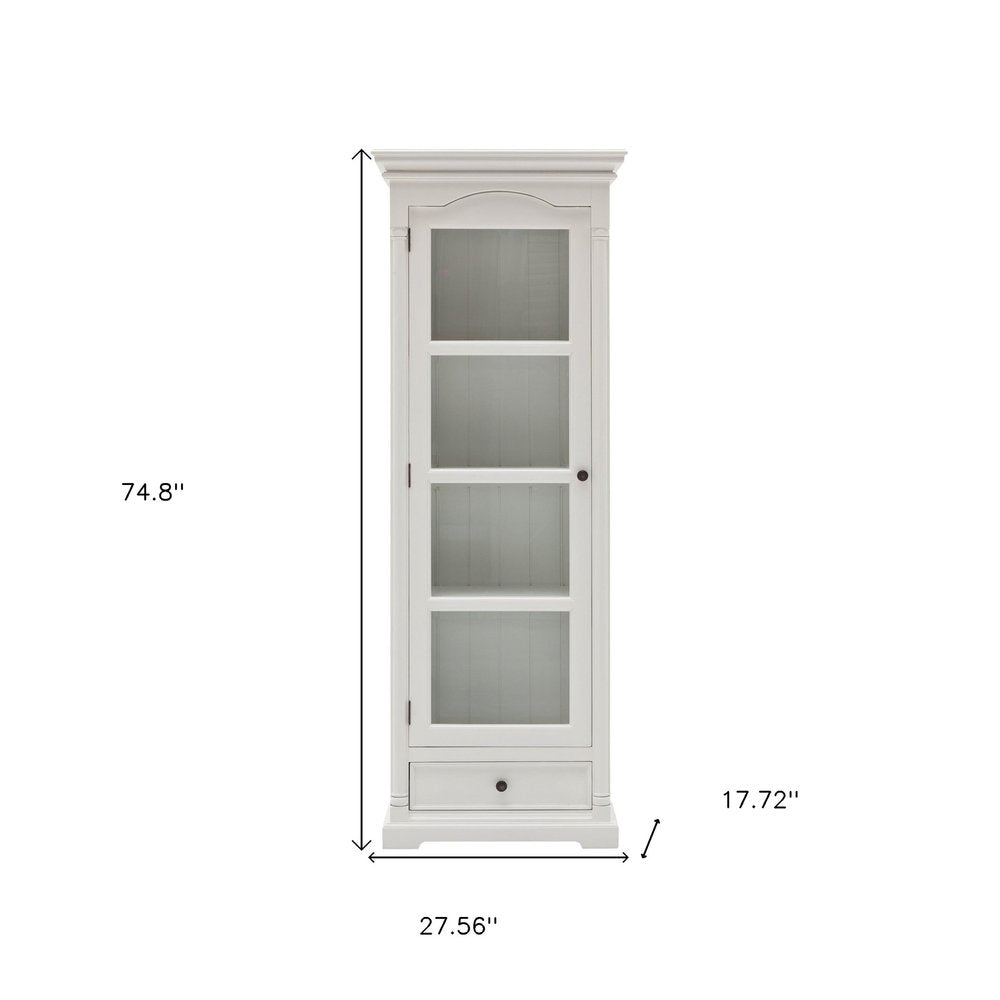 White Solid Wood Pantry or Storage Closet - 75-inch