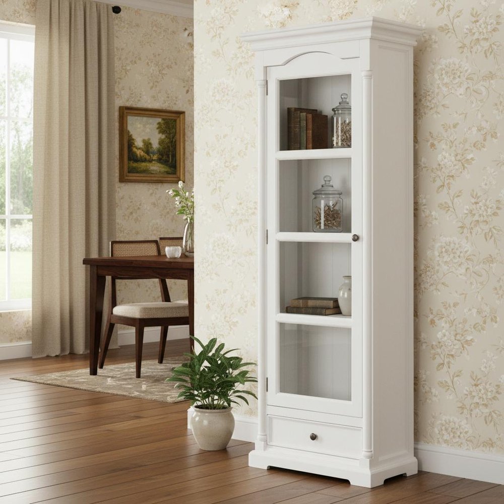 White Solid Wood Pantry or Storage Closet - 75-inch