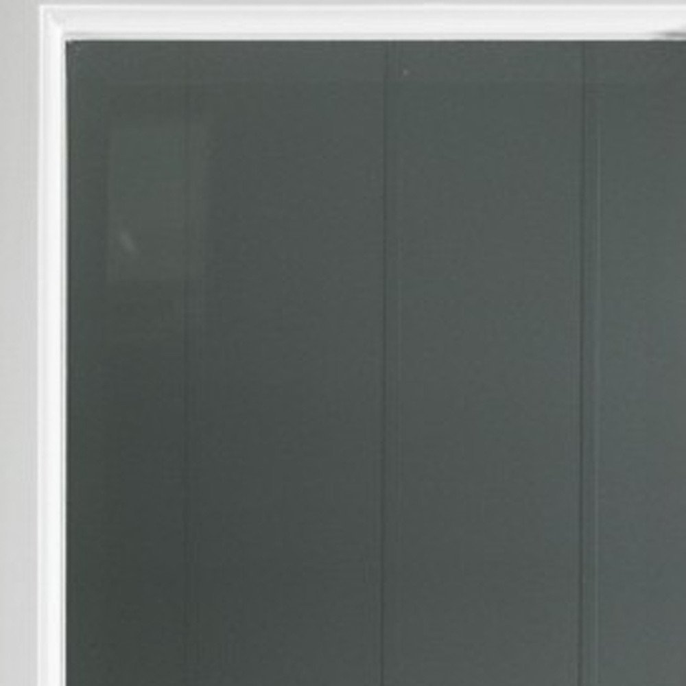 White Wood and Glass Double Door Storage Cabinet - 75-inch