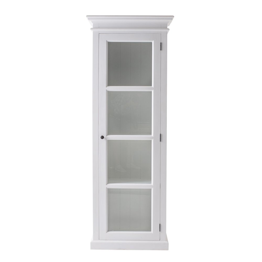 White Solid Wood Single Door Pantry or Storage Closet - 75-inch