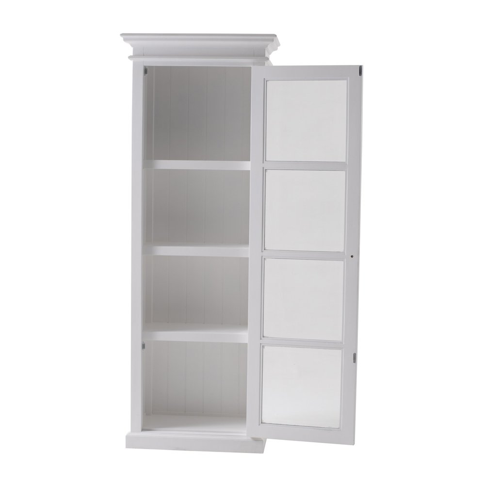 White Solid Wood Single Door Pantry or Storage Closet - 75-inch