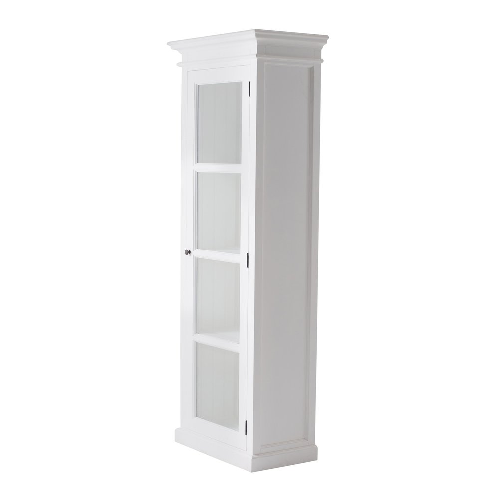 White Solid Wood Single Door Pantry or Storage Closet - 75-inch