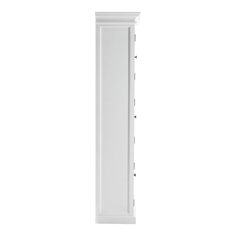 White Solid Wood Frame Standard Accent Cabinet with Six Shelves - 35-inch