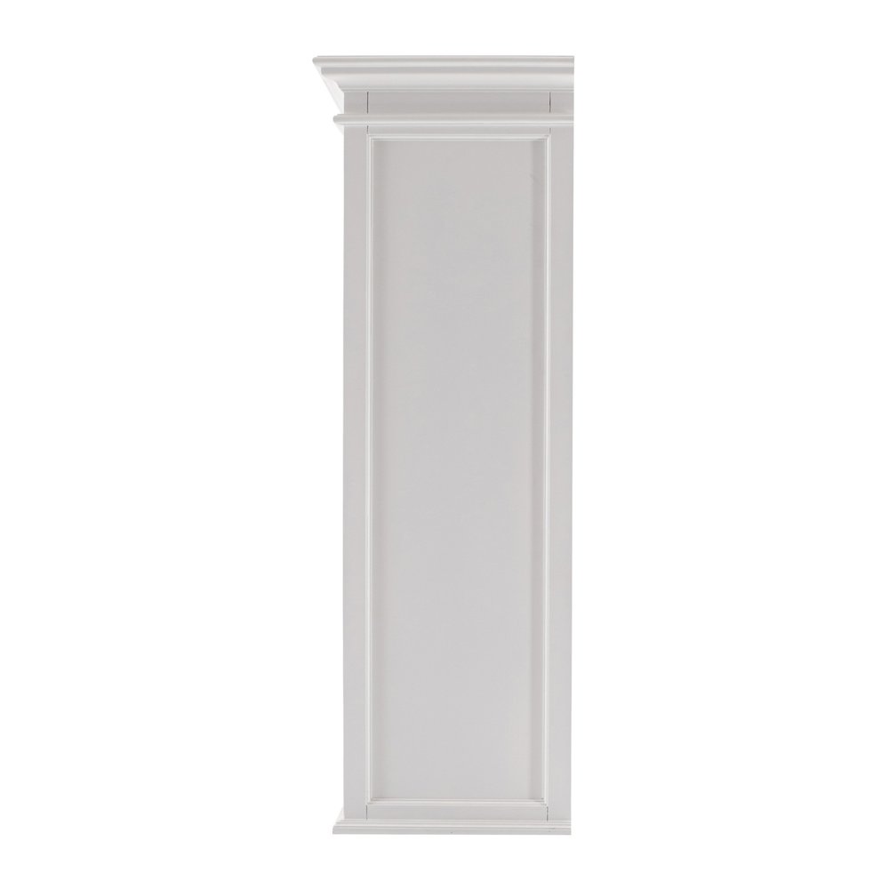 White Dining Hutch with Twelve Shelves and Three Drawers - 71-inch