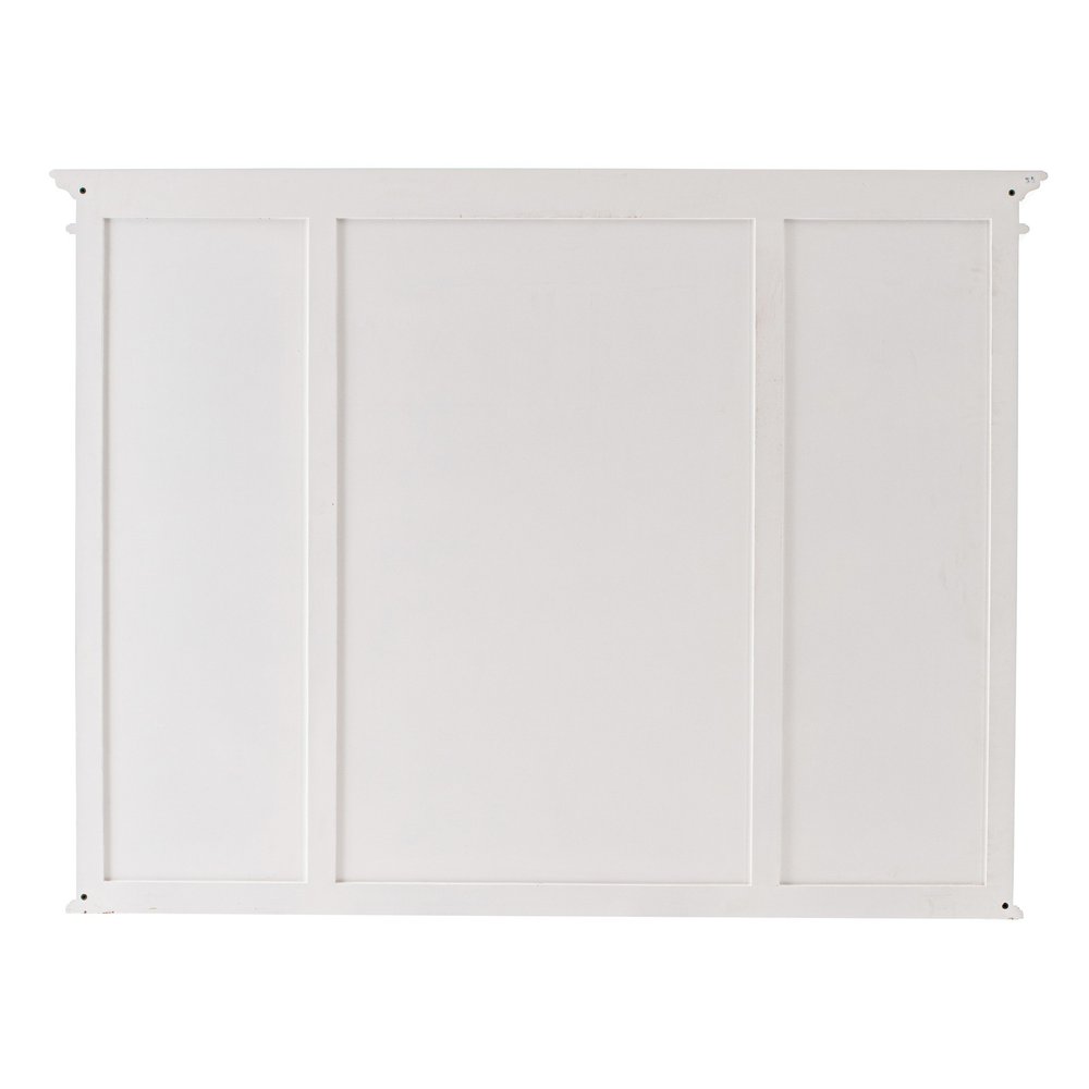 White Dining Hutch with Twelve Shelves and Three Drawers - 71-inch