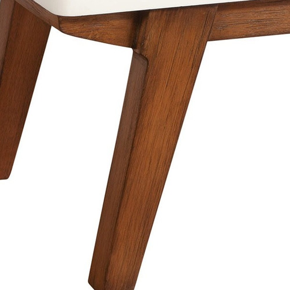 White Two Drawer Wood Nightstand - 26-inch
