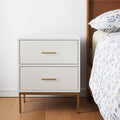 Solid Wood and Wood Two Drawer Nightstand - 26-inch