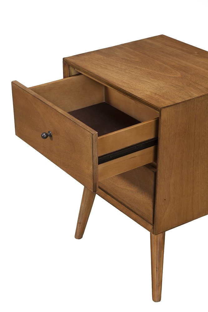 Solid Wood and Wood Two Drawer Nightstand - 26-inch