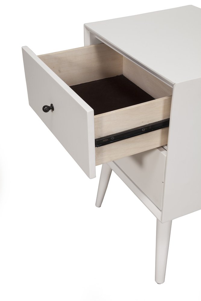 Solid Wood and Wood Two Drawer Nightstand - 26-inch
