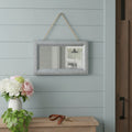Silver Metal Framed Accent Mirror - 9-inch