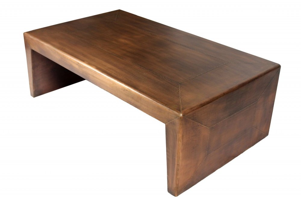Copper Solid Wood and Metal Frame Coffee Table - 54-inch