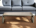 Gray Aluminum and Metal Frame Coffee Table - 60-inch
