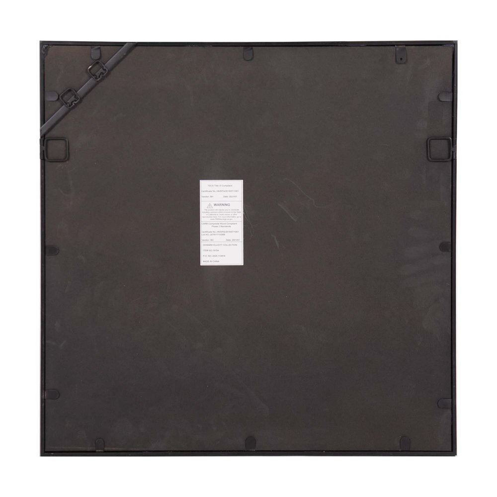 Graphite Metal Square Framed Accent Mirror - 24-inch
