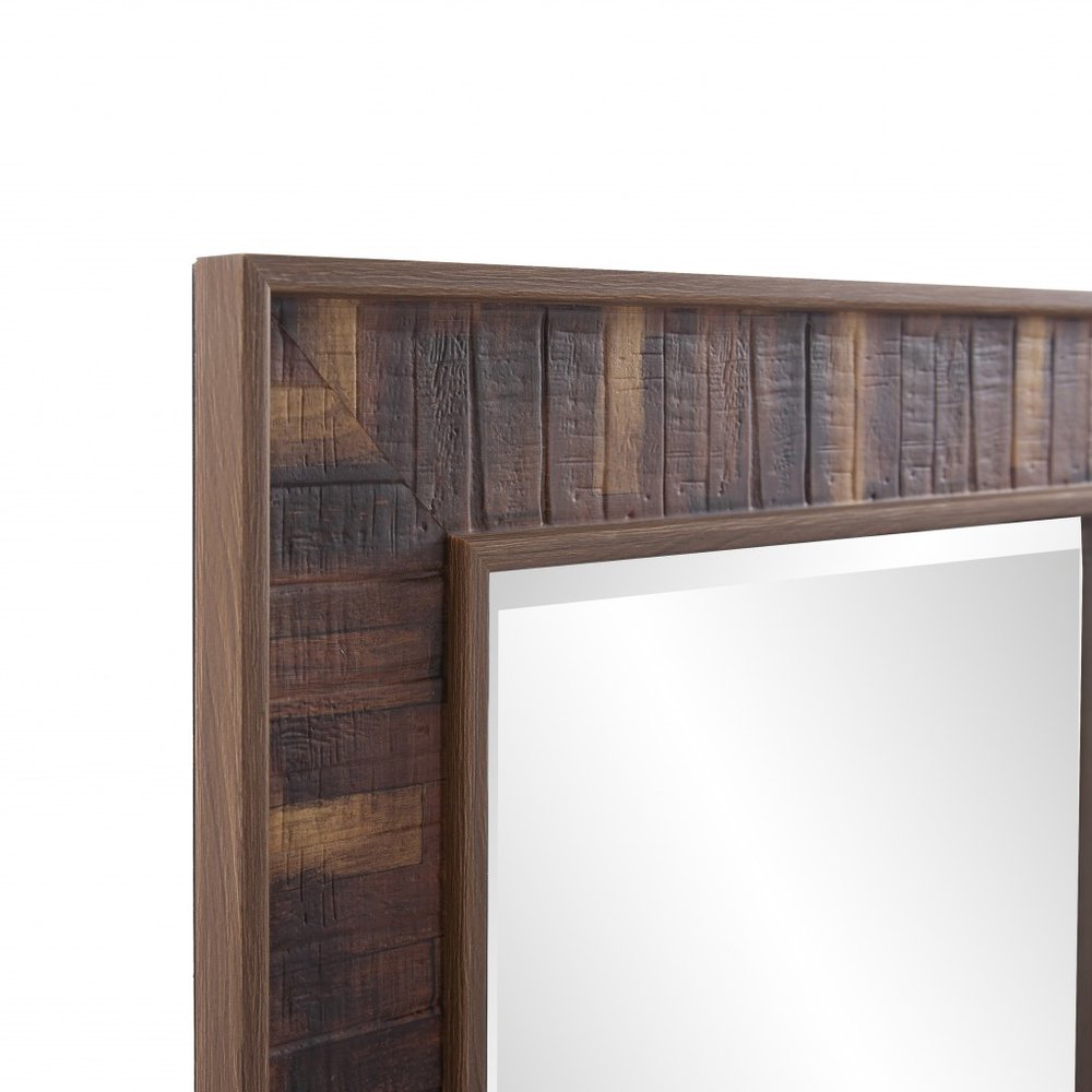 Brown Framed Full Length Hanging Mirror - 60-inch