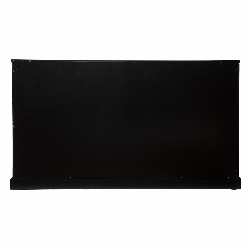 Black Sideboard with Two Glass Sliding Doors - 48-inch