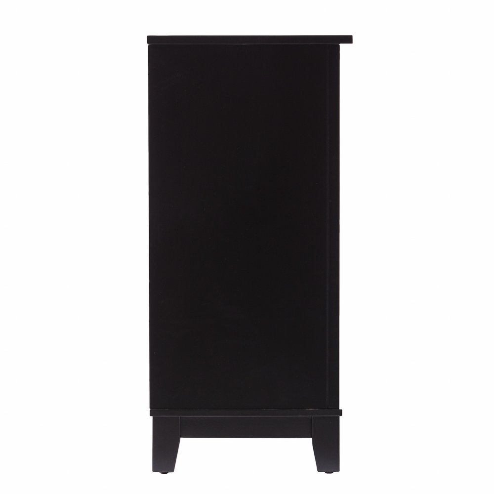 Black Solid Wood Two Drawer Sideboard - 50-inch