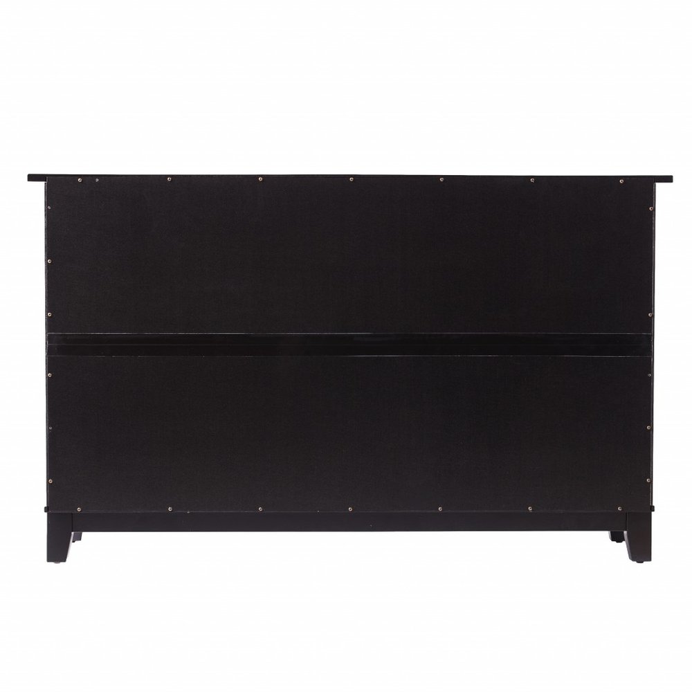 Black Solid Wood Two Drawer Sideboard - 50-inch